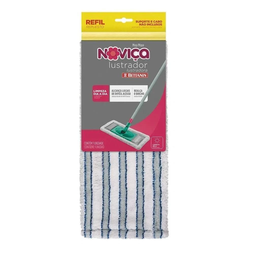 Kit 3 Unidades Refil Mop Lustrador Em Lã Sintética Noviça Bettanin