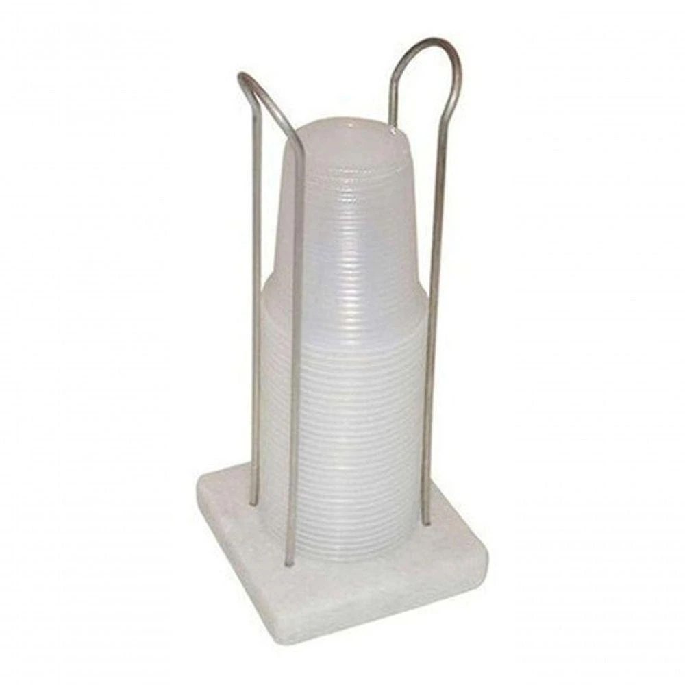 Suporte de Mesa para Copos Dispenser Portátil JSN em Granito e Arame de Aço Inox para Água e Chá