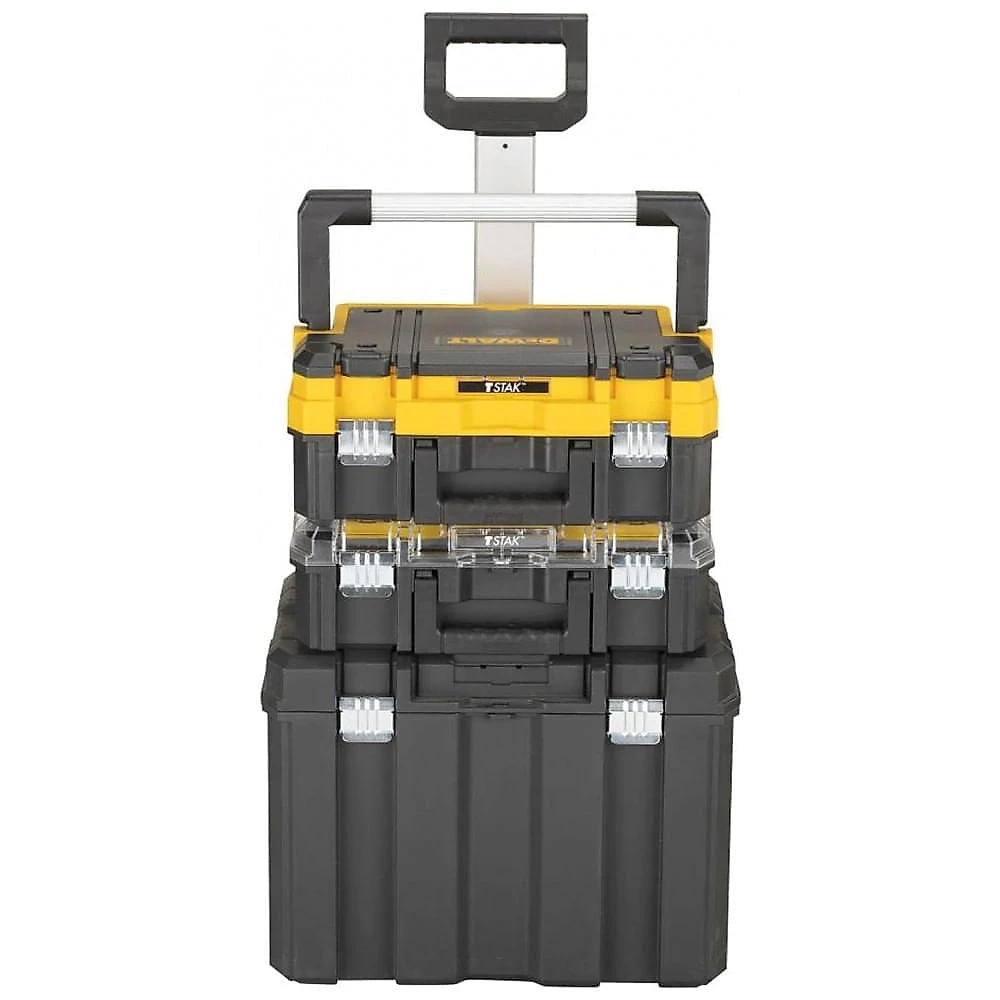 Caixa de Ferramentas Organizadora com Rodas e Compartimentos, DEWALT DWST60404, Preto