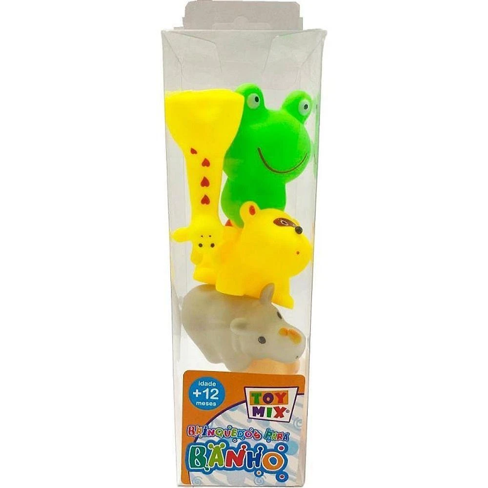 Kit Brinquedo de Banho 5 Bichinhos Flutuantes Coloridos Toy Mix