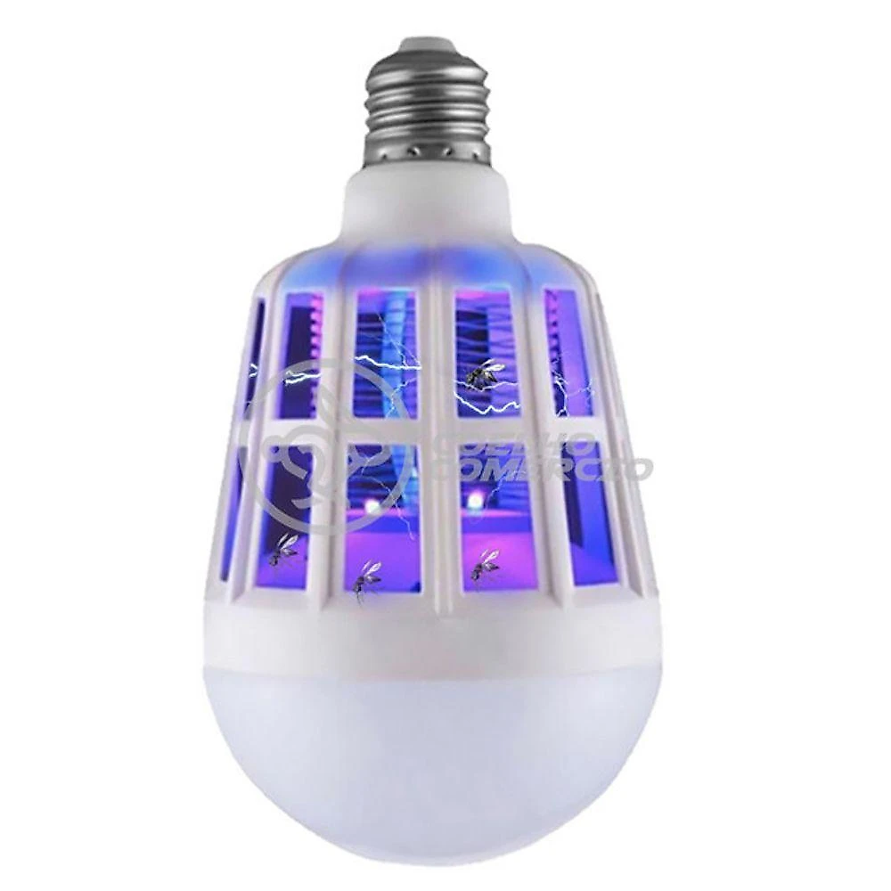 Lâmpada Luz Led Branco 15w Atrai Choque Mosquito
