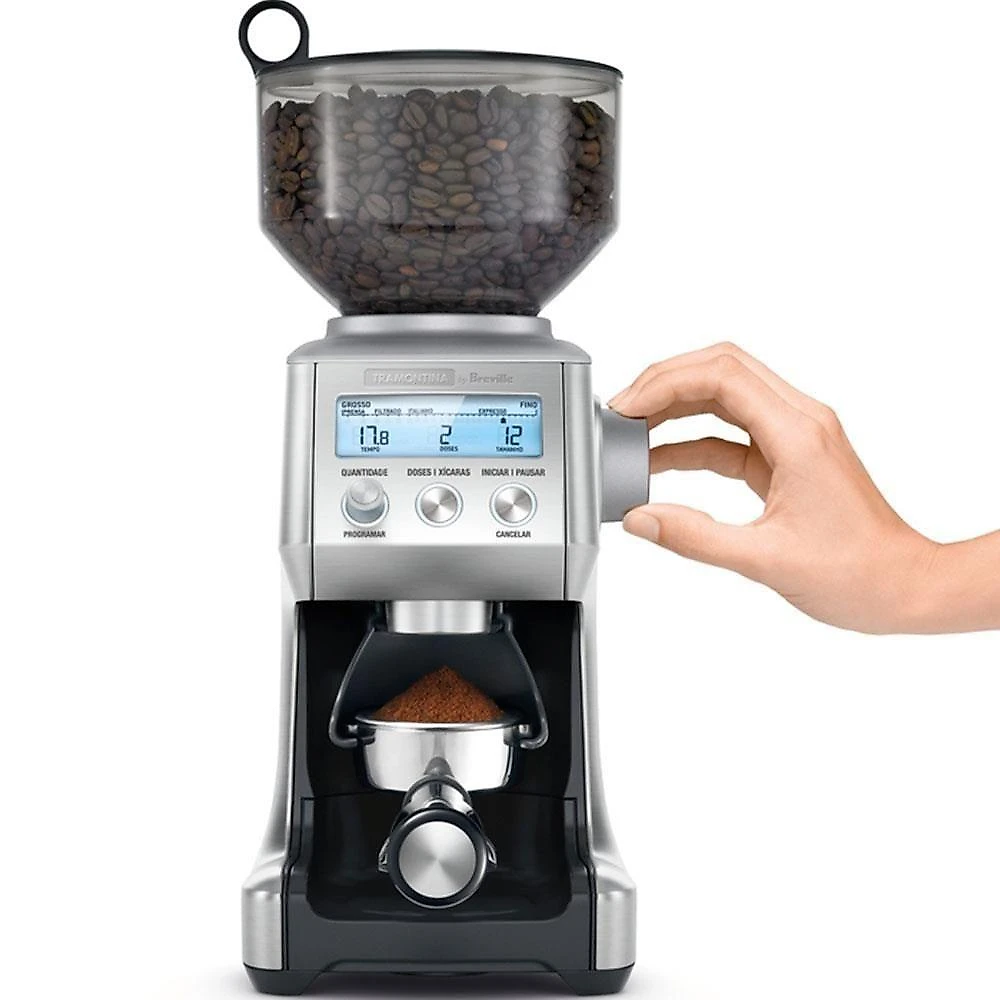 Cafeteira Express Aço Inox Breville + Moedor Cafe Elétrico Breville 220V Tramontina