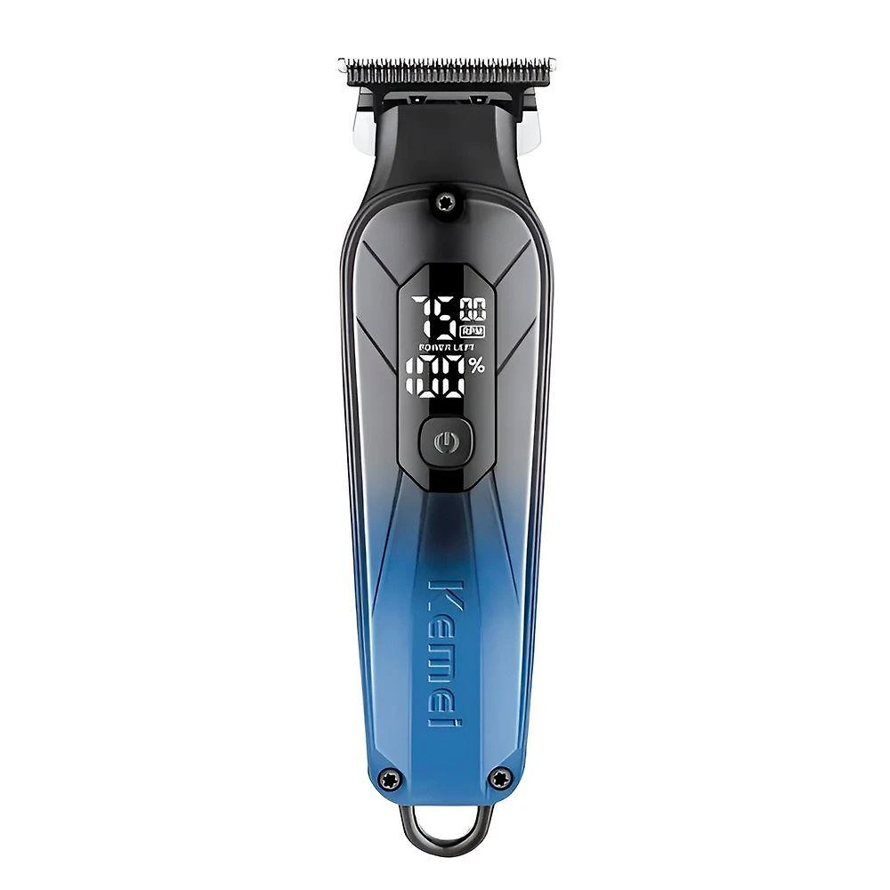 Maquina De Cortar Cabelo Kemei 1741 Degrade Acabamento azul