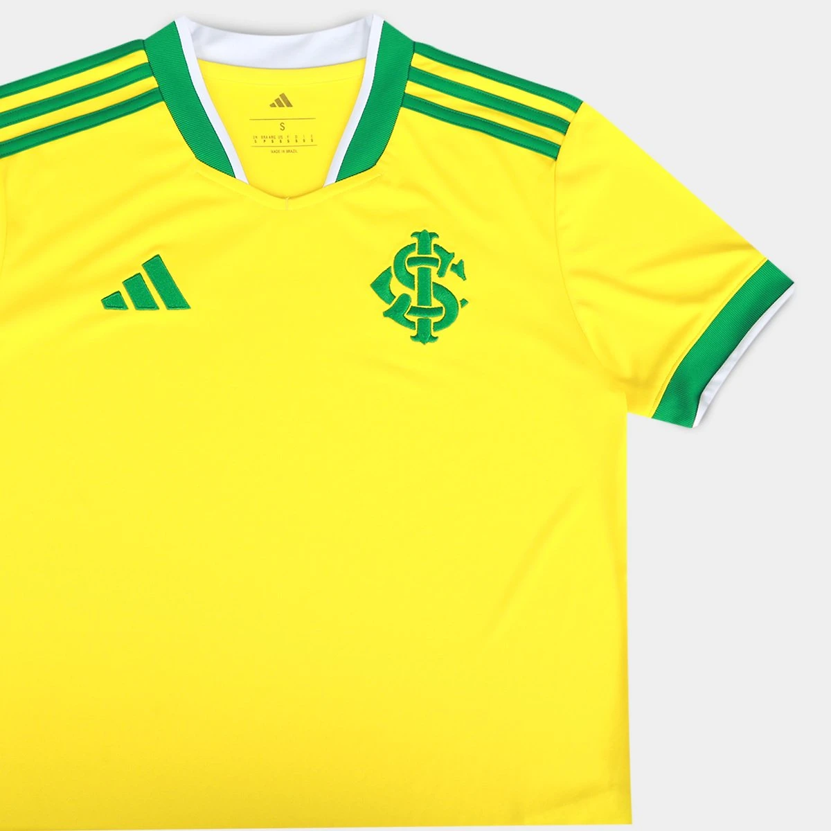 Camisa Feminina Internacional Brasil Adidas 2026 Amarelo+Verde - G