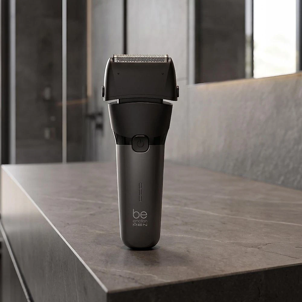 Barbeador Elétrico Be Emotion Men Aparador Multifuncional USB Recarregável Cinza Bivolt