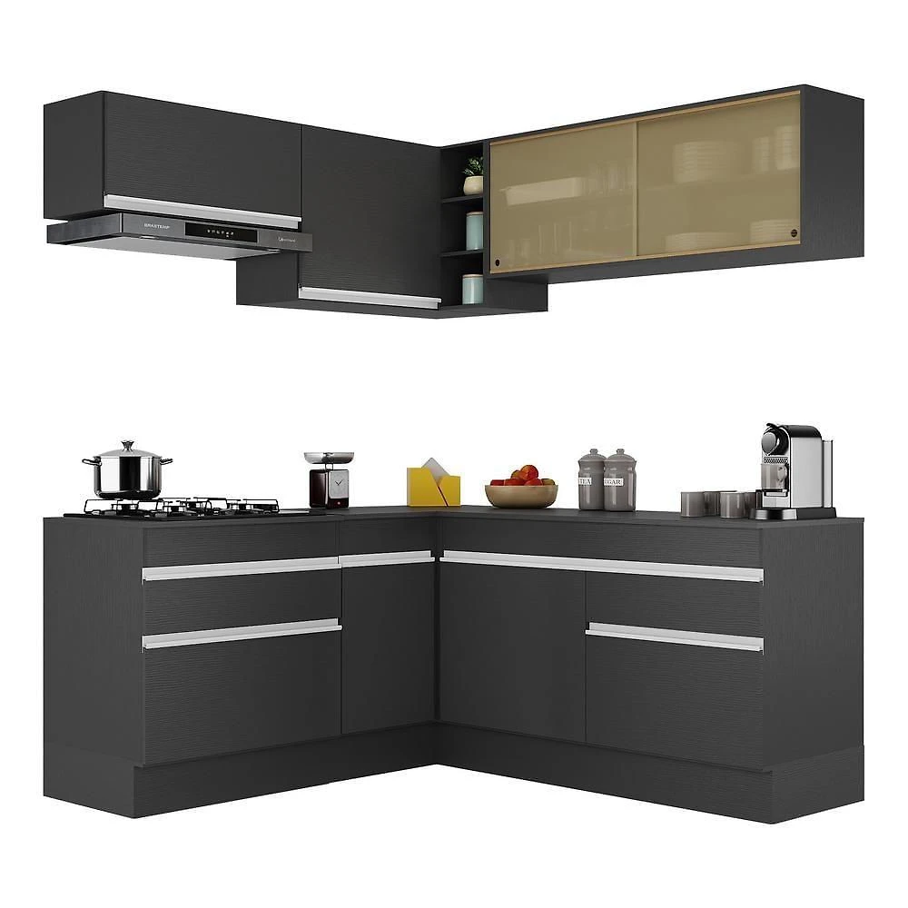 Armário De Cozinha Completa De Canto V2097 Branco
