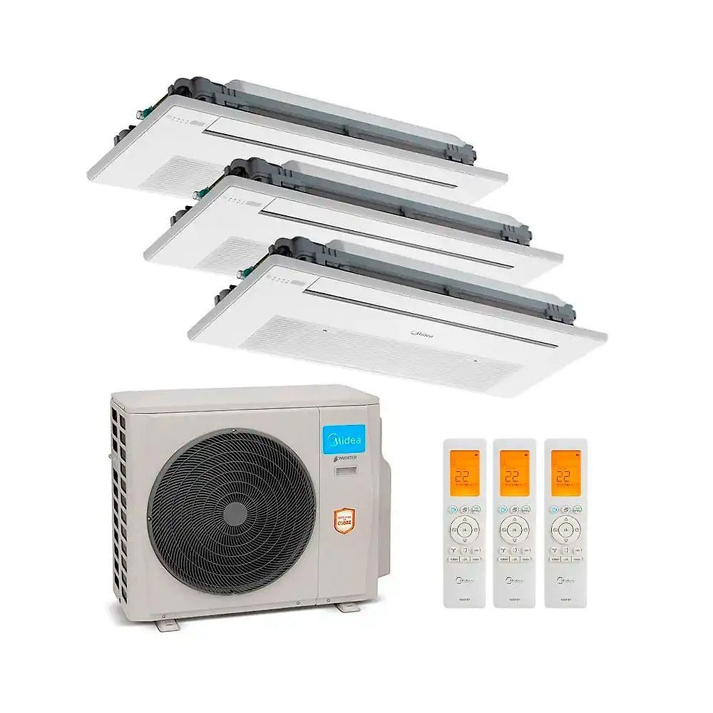 Ar Condicionado Multi Split Midea 36000 BTUS 3x Evap Cassete 12000 Quente e Frio 220V