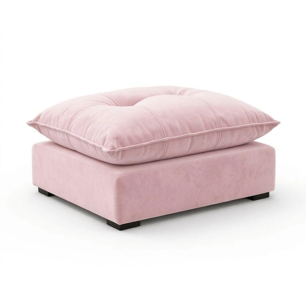 Cama Puff para Pet Black House Decor para Cachorro e Gato em Suede Rose 1 Unidade
