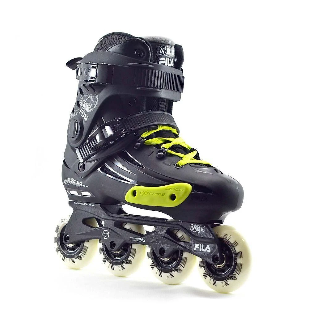 Patins Fila NRK FUN Profissional Freestyle com Rodas 80mm-84A Preto Fila Tamanho 38