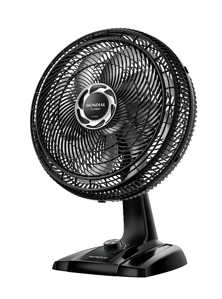 Ventilador de mesa mondial turbo nvt408pb 40cm 8 pás 3 velocidades preto/prata 110