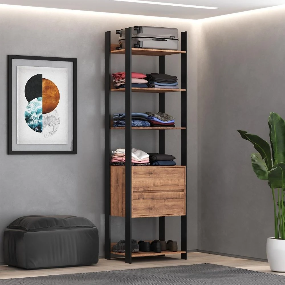 Estante Closet Industrial 2 Gavetas 5 Prateleiras M116