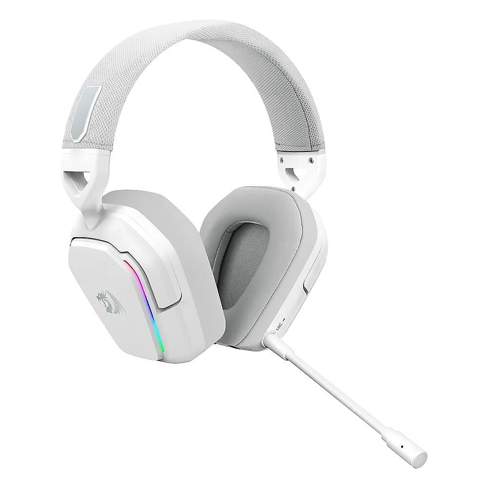 Headset Gamer Sem Fio, Redragon Mira 7.1, RGB, Bluetooth, 2.4ghz, P3, Branco - H868W
