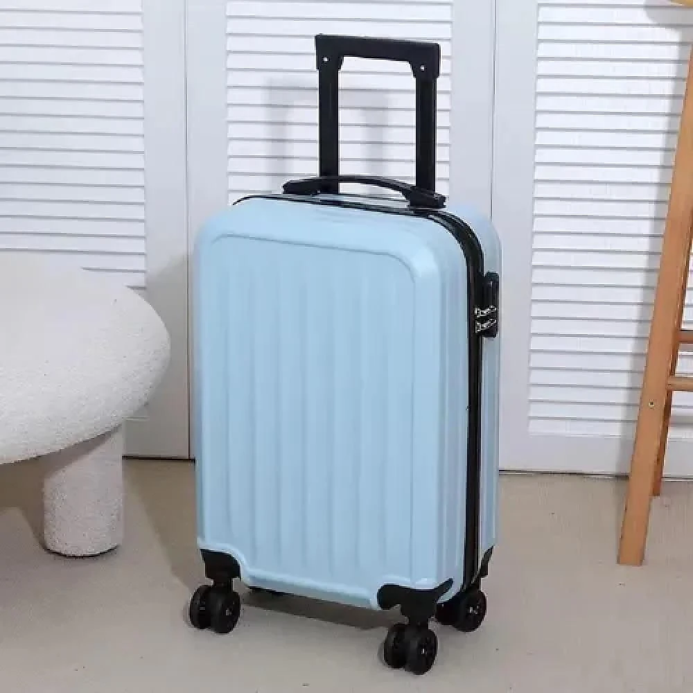 Mala de Bordo Rígida ABS 10kg Cadeado Trava Senha 4 Rodas 360 graus  Azul Yeet