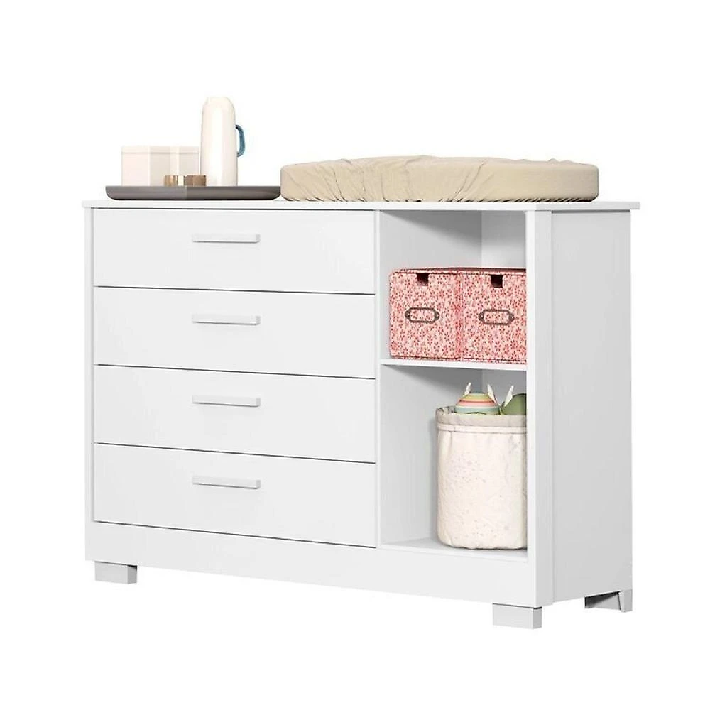 Quarto Completo Zaki com Berço 3 em 1 Katatau Branco Fosco