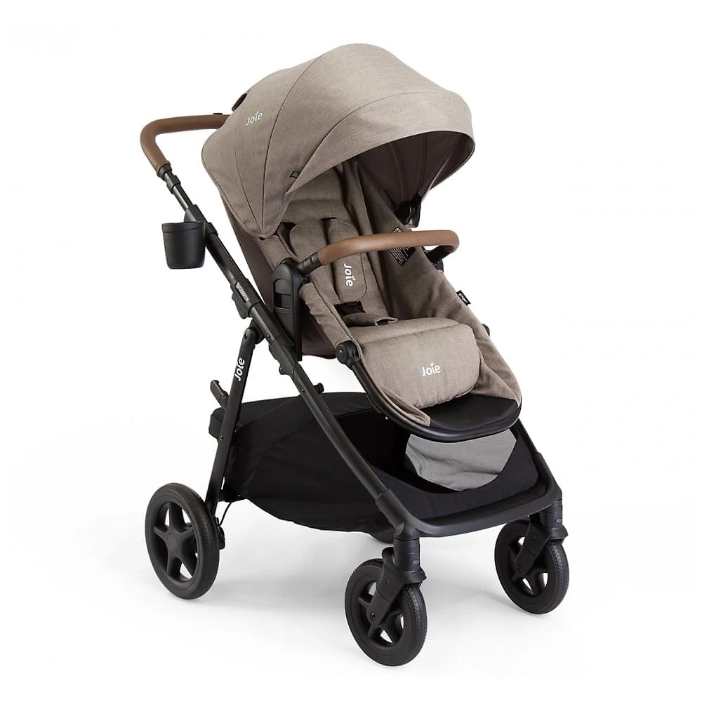Carrinho Joie Ginger Marrom 4-em-1 Pramette do Nascimento até 22,7 kg com Rodas Todo Terreno