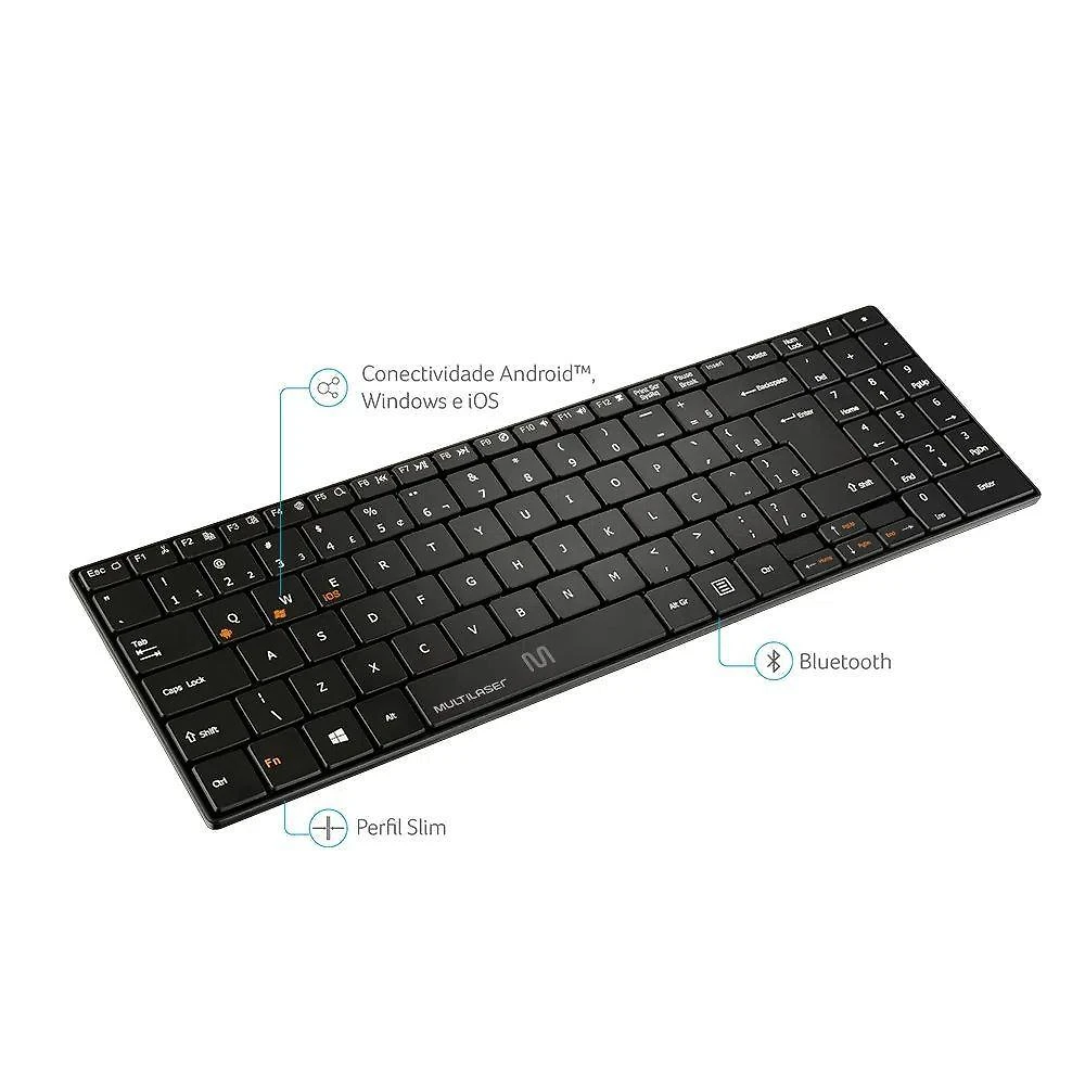 Miniatura Teclado Multilaser Slim Ts300 Sem Fio - Tc220