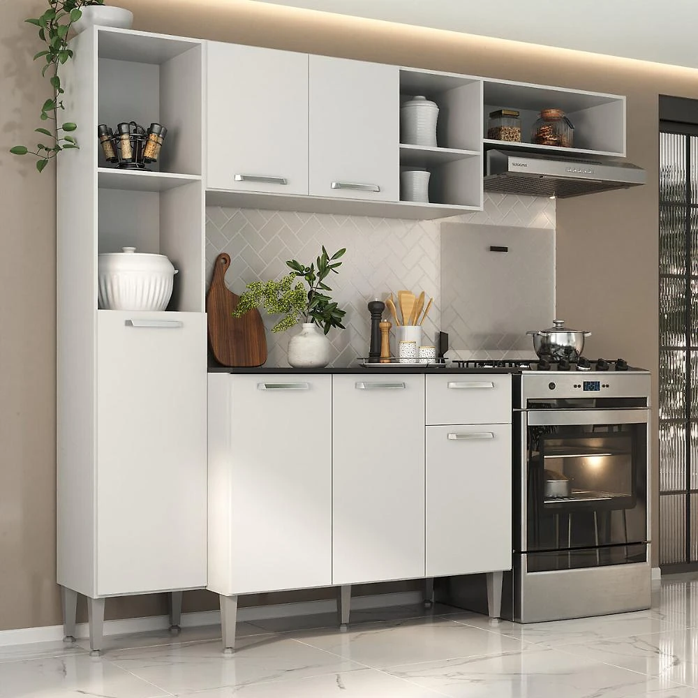 Armário de Cozinha Compacta Smart Multimóveis MP2183