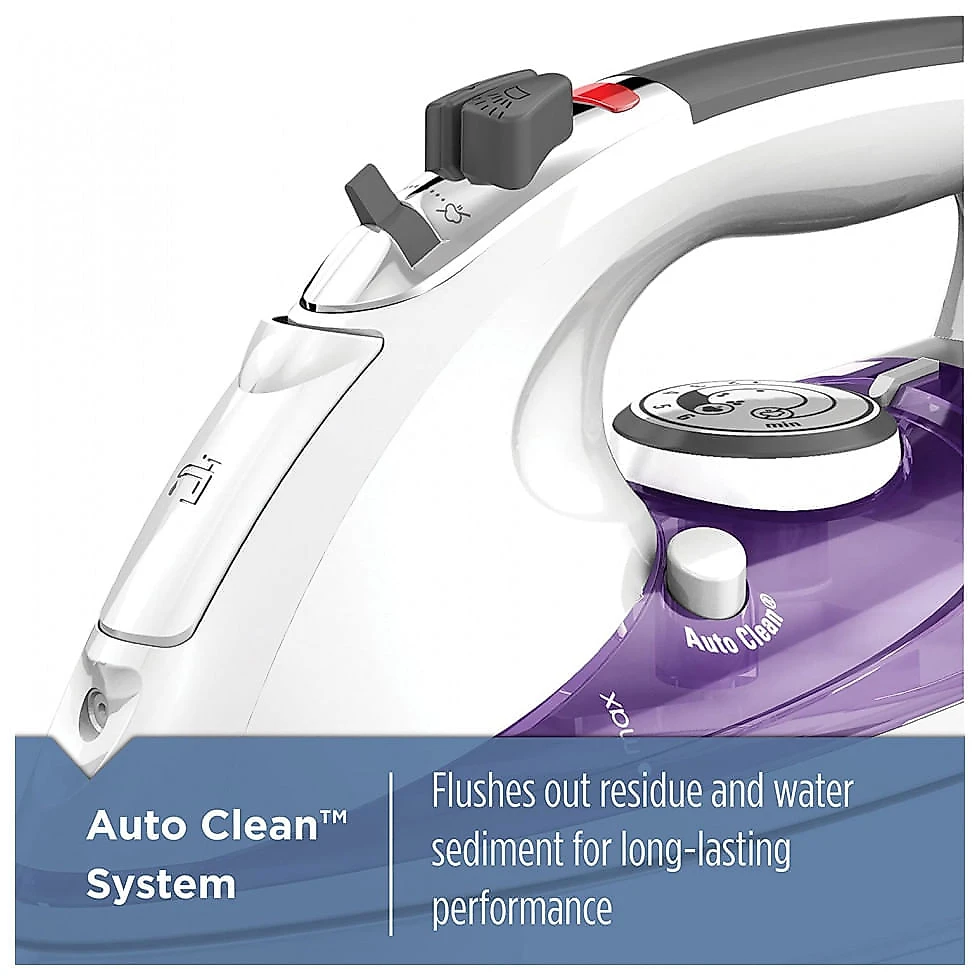 Ferro de Passar a Vapor BLACK DECKER IR1350S com Desligamento Automático e Antigotejamento, 1500W 110V, Roxo
