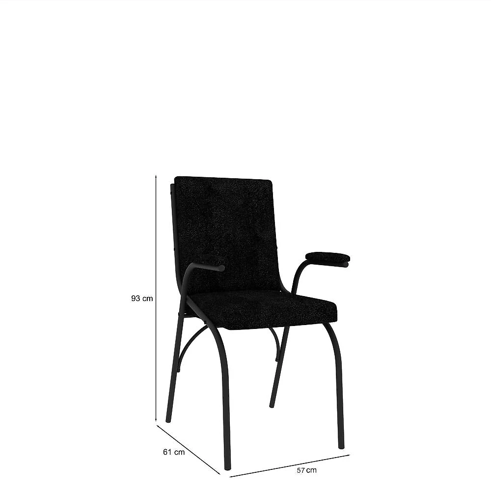 Kit 5 Cadeiras para Escritório Coletiva Estofada Auditório Linha Office Kit 5 Cadeiras para Escritório Linha Office Preto
