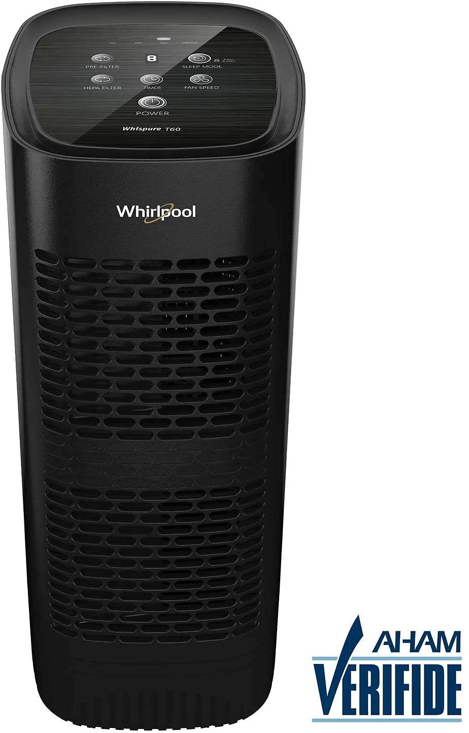 Whirlpool Esterilizador de Ar WPT60B Filtro HEPA VírusBactérias Preto 110V