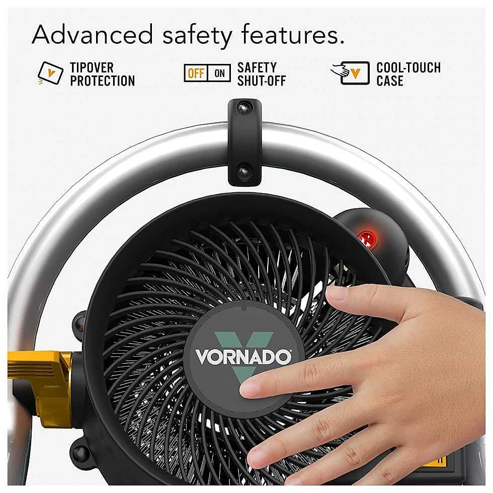 Aquecedor para Área de Trabalho Ampla Vornado Velocity HD com Recursos Avançados de Segurança, 1500W, 110V