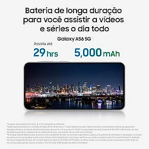 Celular Samsung Galaxy A56 Tela Super AMOLED 6.7" 128GB 5G 50MP Preto