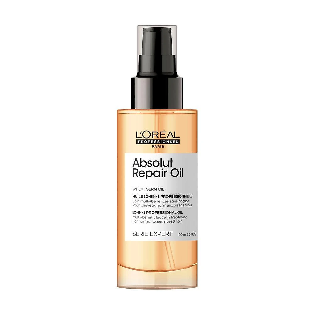 Óleo capilar multi-benefícios 10 em 1 para cabelos secos e danificados l'oréal professionnel absolut repair 90ml