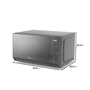 Micro-ondas Midea MHP20B MasterCook 20L 1050W Painel Touch Prata Espelhado F MIC 20L MIDEA MHP20S1 110V ESP