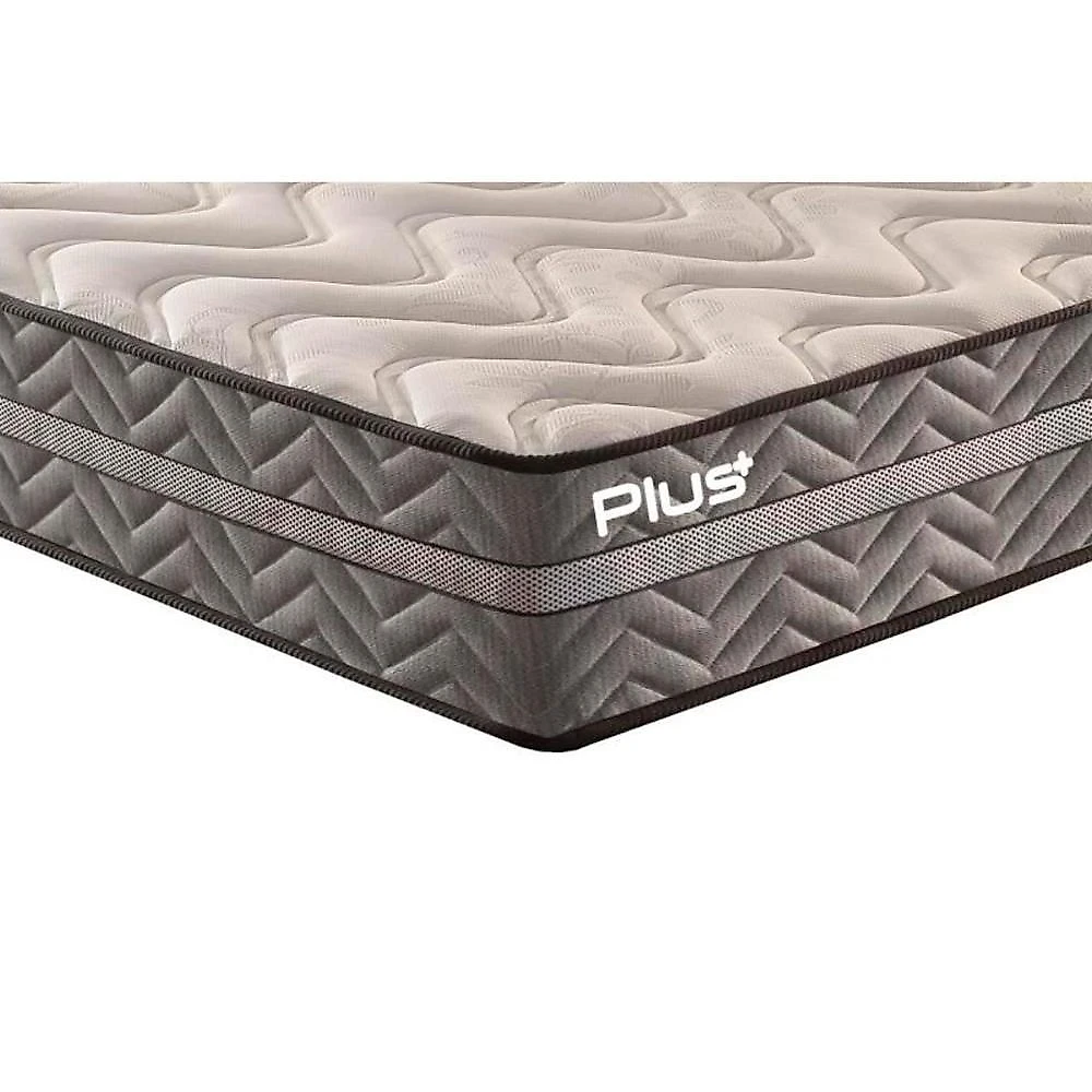 Cama Box Viúva: Colchão Espuma D45 Paropas Pasquale Plus Gray + Base Crc Suede Black (128x188)