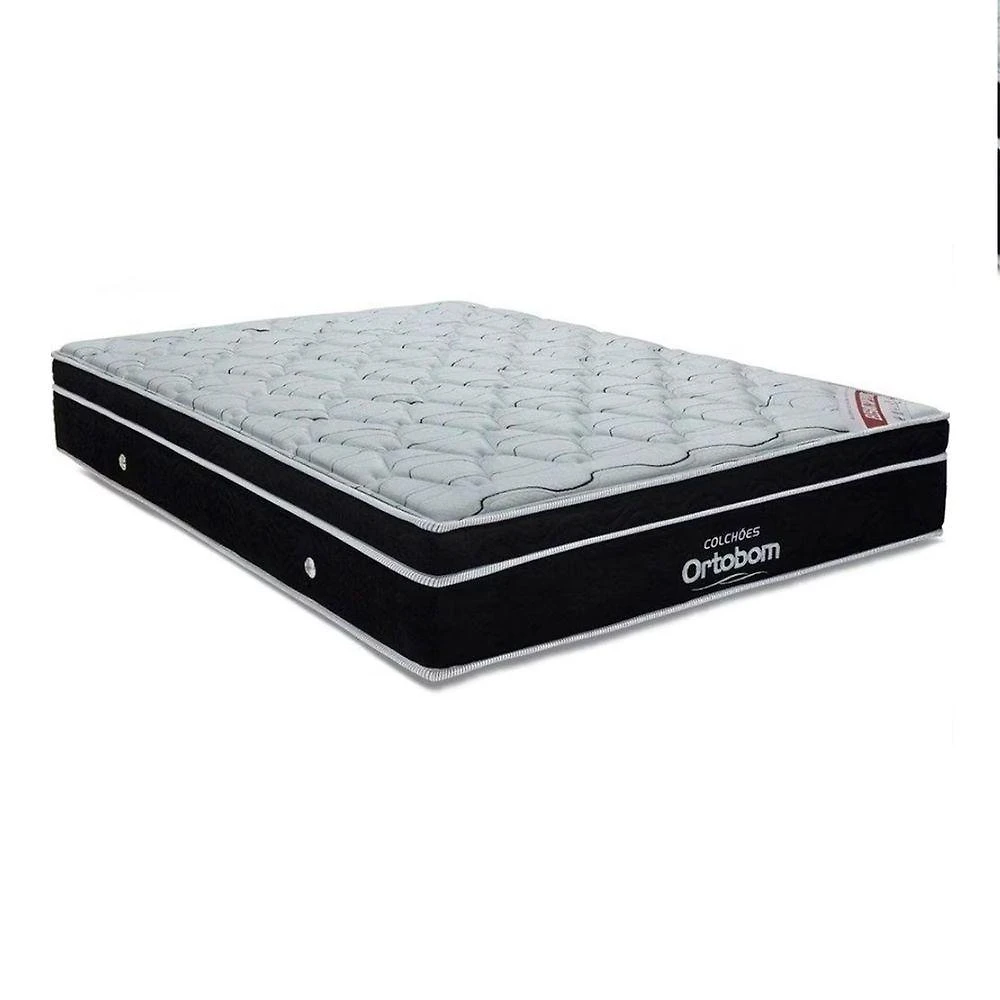 Cama Box Branco E Colchão Elegant Molas Ensacadas King Ortobom
