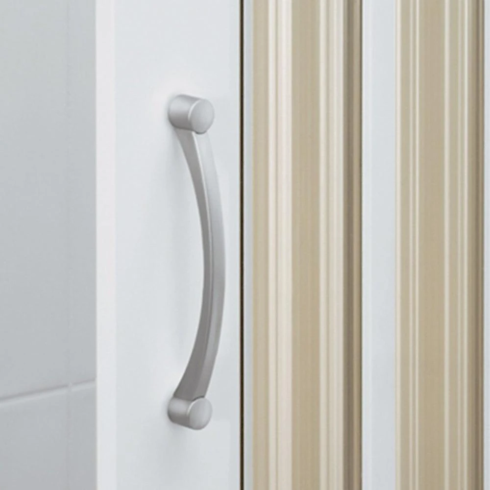 Box Para Banheiro de PVC 185x85cm Sanfonado Frontal BCF Kit Box Frontal de PVC 185x85cm Sanfonado BCF Branco