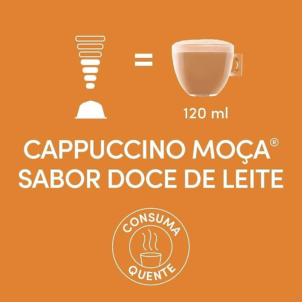 Cápsulas de Café Cappuccino Moça Doce de Leite Nescafé Dolce Gusto Caixa 10 Unidades