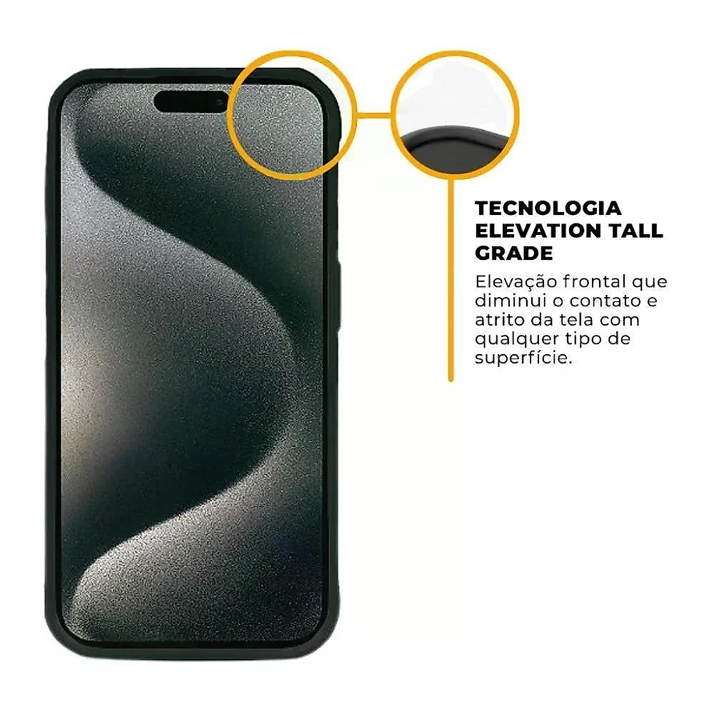 Kit Capa Dinamic Cam Protection E Pelicula Defender Pro Privacidade Para Iphone 15 Pro Max - Gshield