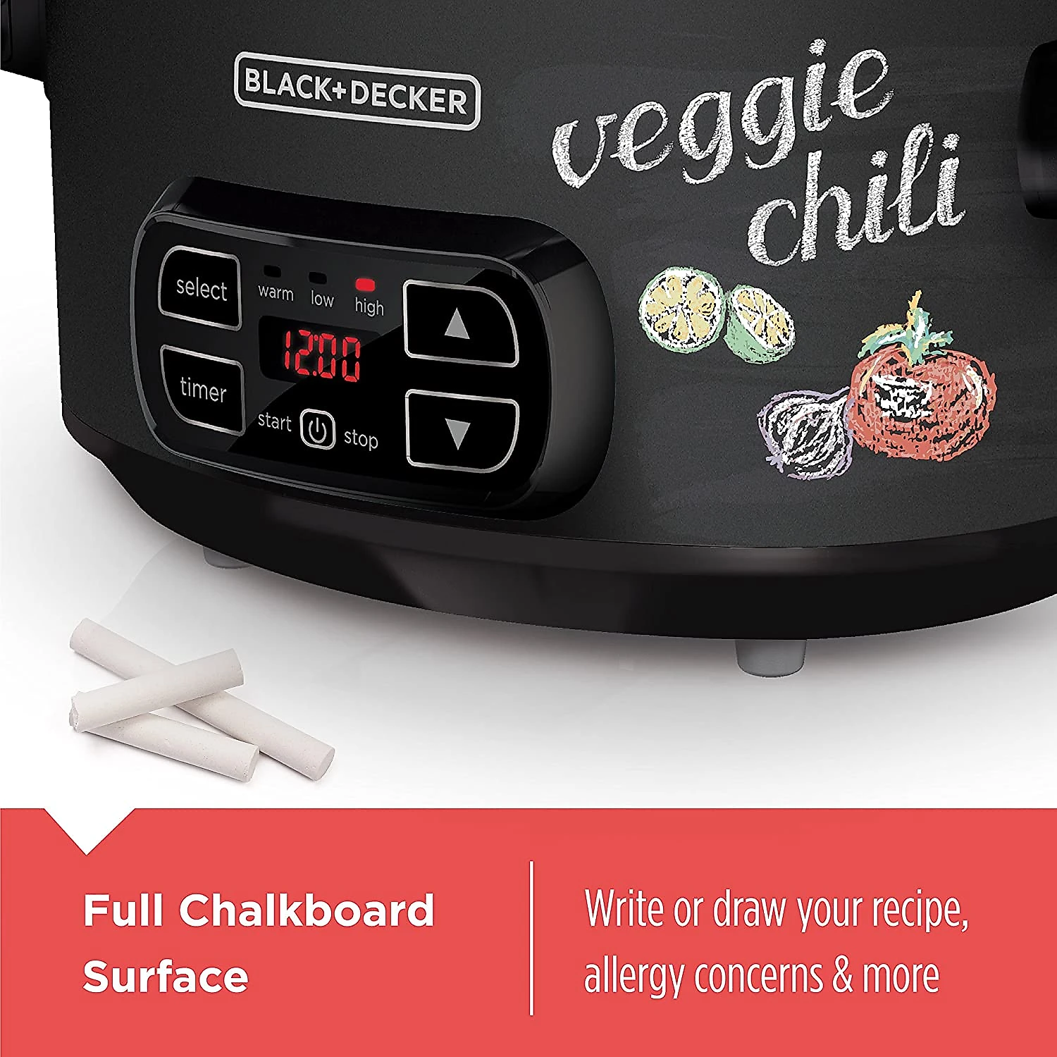 BLACK DECKER SCD4007 Panela Elétrica de 7L com Painel de Controle Digital 320W110V Preto