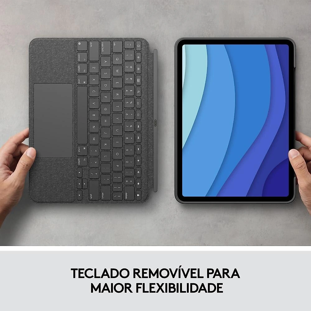 Capa Teclado para iPad Pro 11” (1ª, 2ª e 3ª geração), Logitech Combo Touch