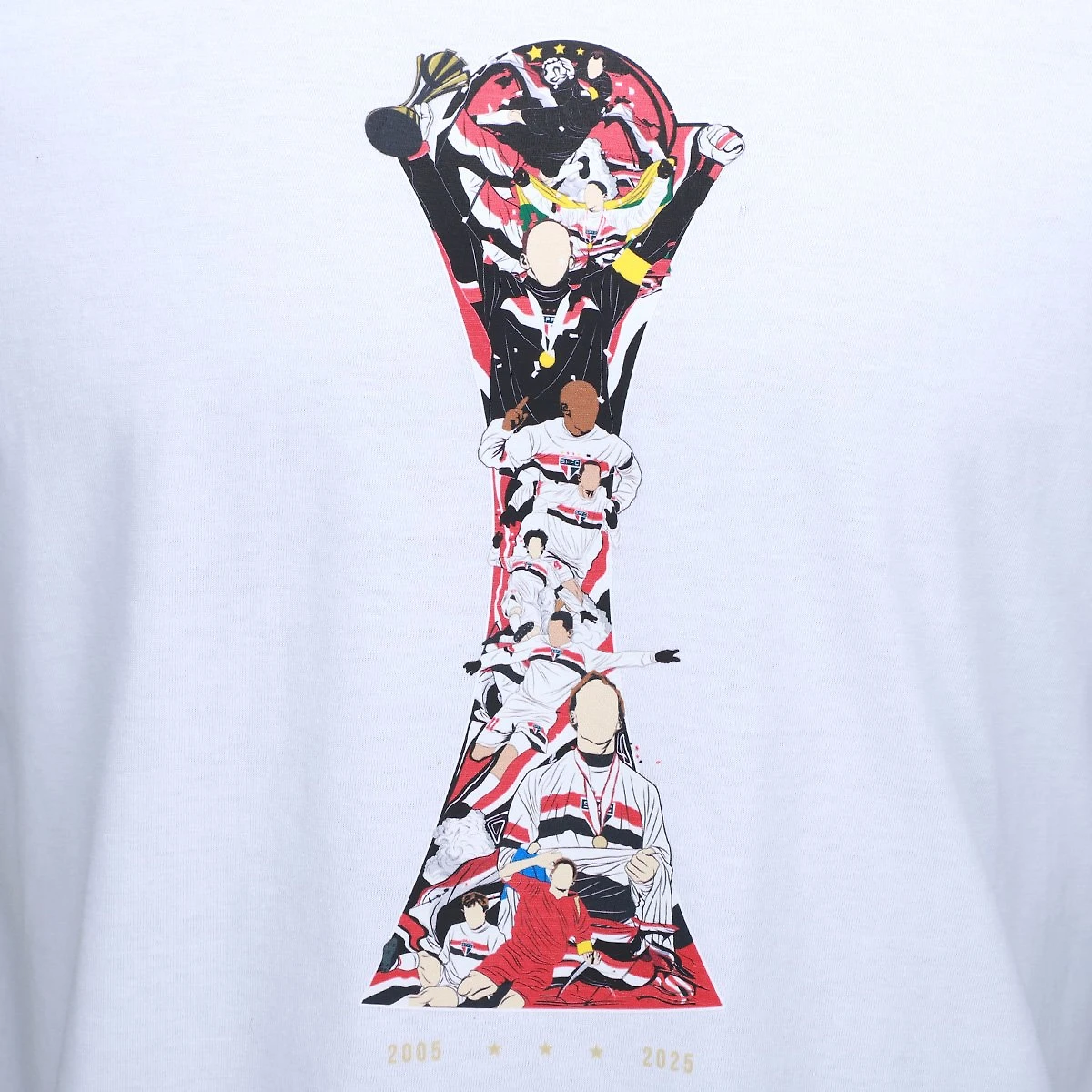Miniatura Camiseta São Paulo Taça Mundial Masculina Branco - EGG