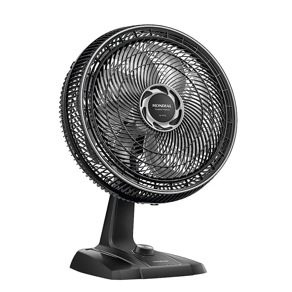 Ventilador Mondial 140W 40cm 8 Pás 3 Velocidades Preto VTF-40-8P-BS 220V