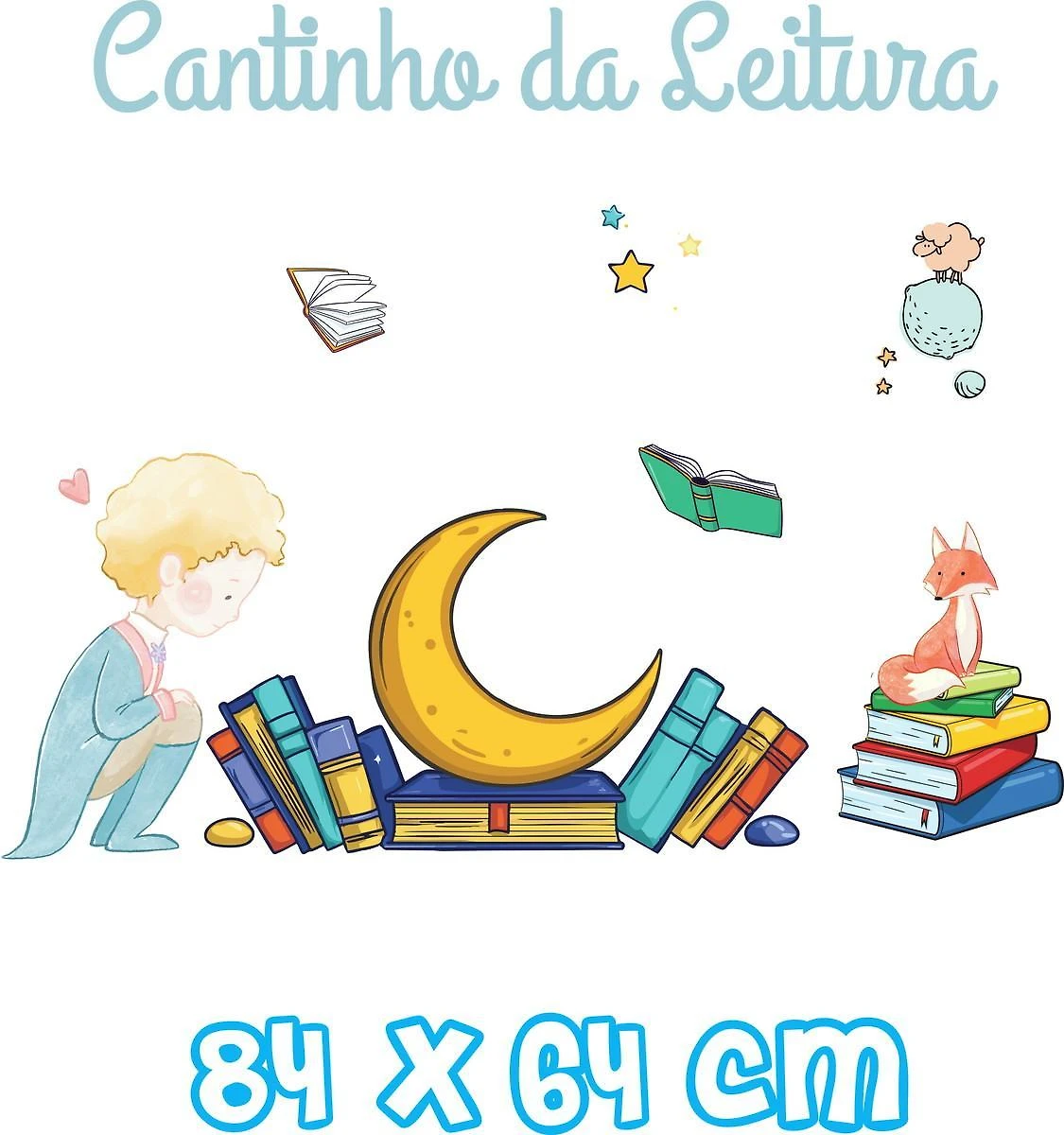 Miniatura Adesivo De Parede Cantinho Da Leitura Pequeno Principe