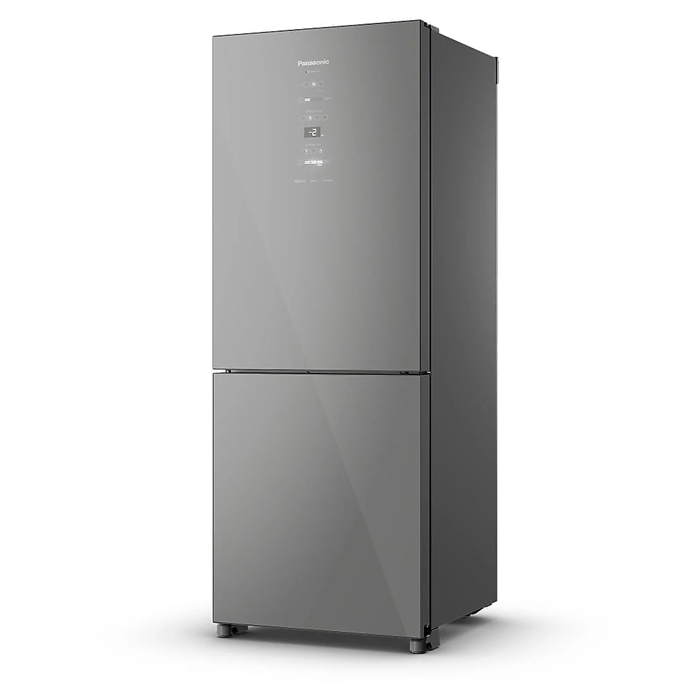 Refrigerador Bottom Freezer Panasonic de 02 Portas Frost Free com 467 Litros Diamont Glass - NR-BB65GV7M Bivolt