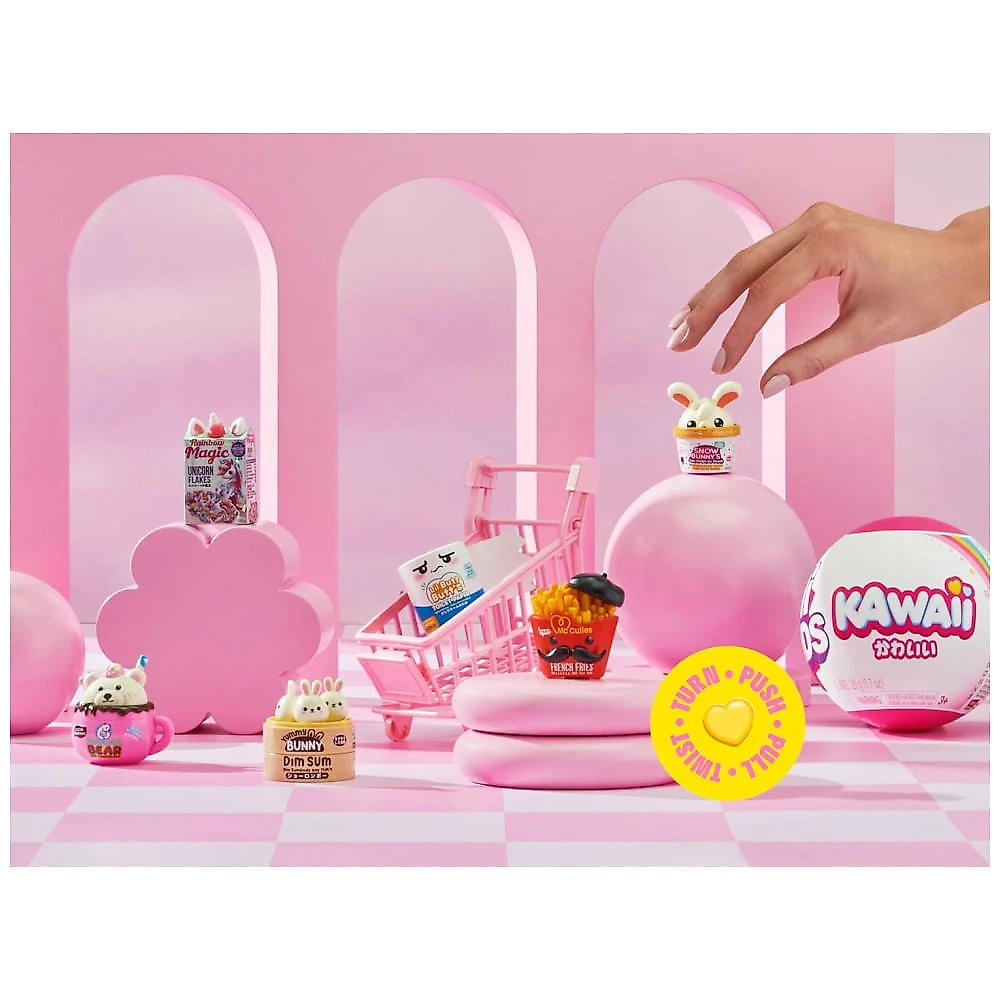 Mini Brands Kawaii Capsule ZURU Kit 2 Unidades Miniaturas Surpresa Temática Japonesa, Scented, Slime Interativo, Plástico, Colecionável