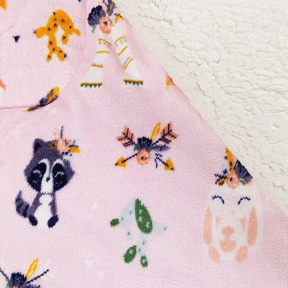 Coberdrom Solteiro Tutti Kids Manta 100g Dupla Face Flannel E Sherpa 01 Peça 100% Poliéster - Foxy
