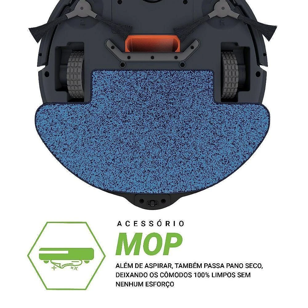 Aspirador Robô Philco PAS29A 35W com Função Mop Filtro HEPA Reservatório 0,6L Bivolt