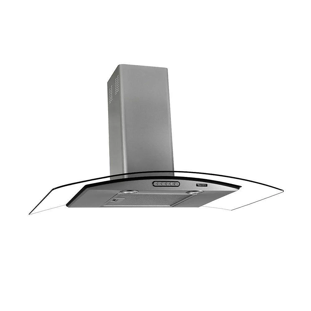 Coifa Vidro Curvo Parede Inox 75cm-5 Bocas Terim 110V