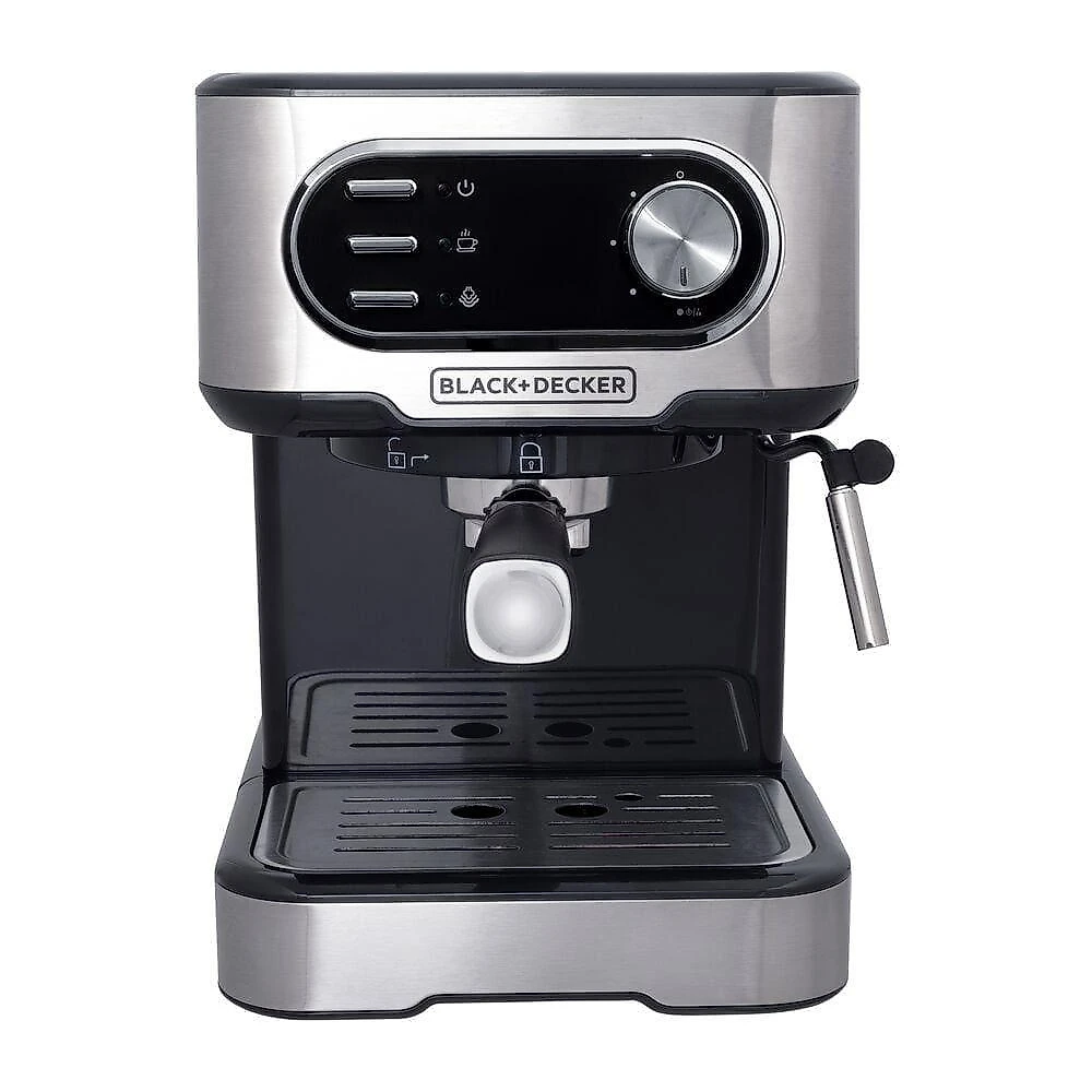 Cafeteira espresso black+decker ce1100g gourmand gris 1100w multifunções 1,5l inox 220