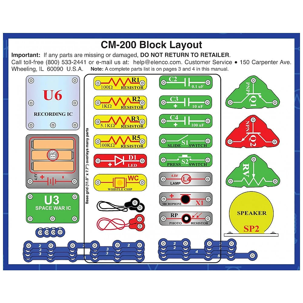 Snap Circuits 203 – Kit Educacional de Eletrônica com Mais de 200 Projetos para Crianças a Partir de 8 Anos