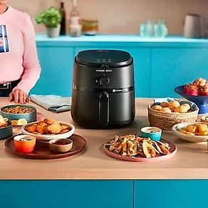 Fritadeira Airfryer Philips Walita Série 1000 XL 6,2L 1700W Grelha Removível Preto 110V