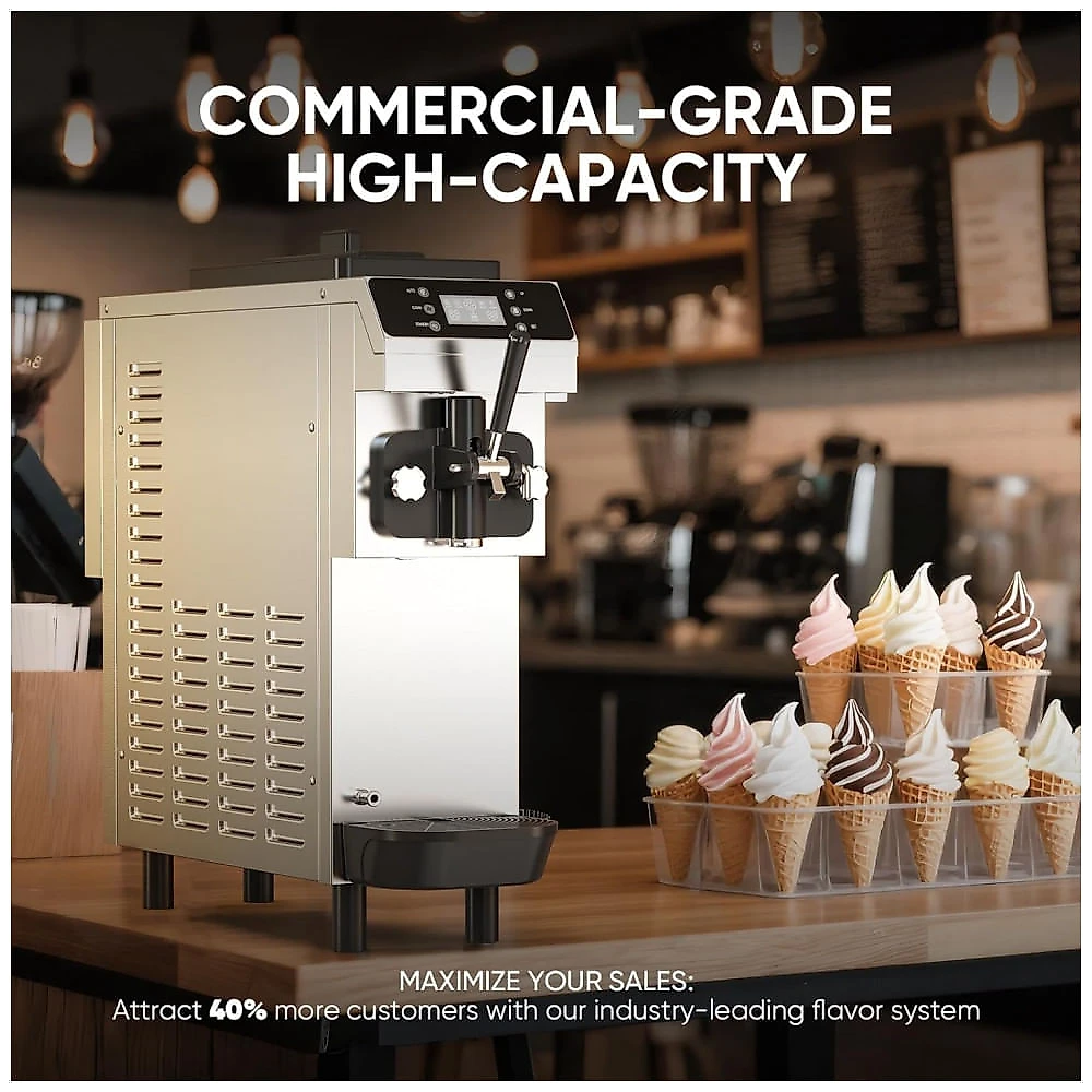 Máquina de Sorvete Tipo Italiano Debylux Comercial Prata 3 Sabores 800W Compressor Duplo 4,3L Painel LED Automática