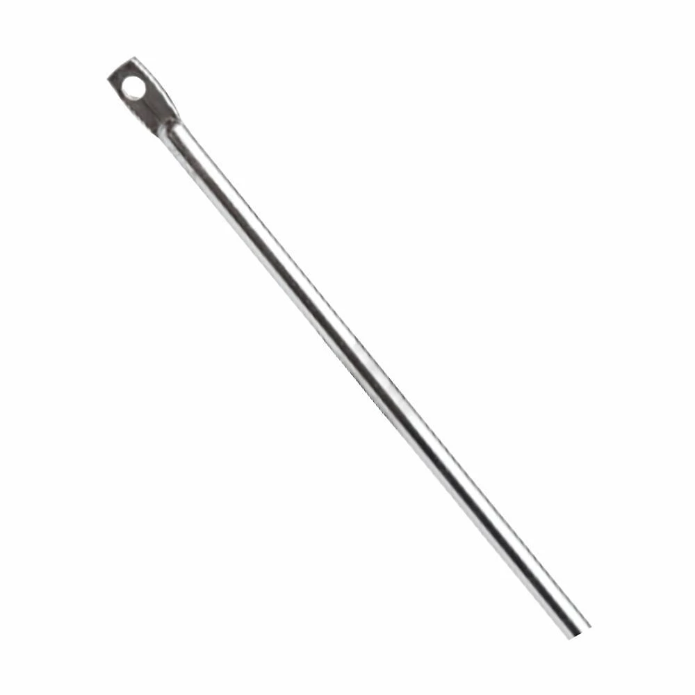 Varão Redondo 22942 para Porta com Furação e Roldana Branco Tasco 120CM em Aço 8,0mm
