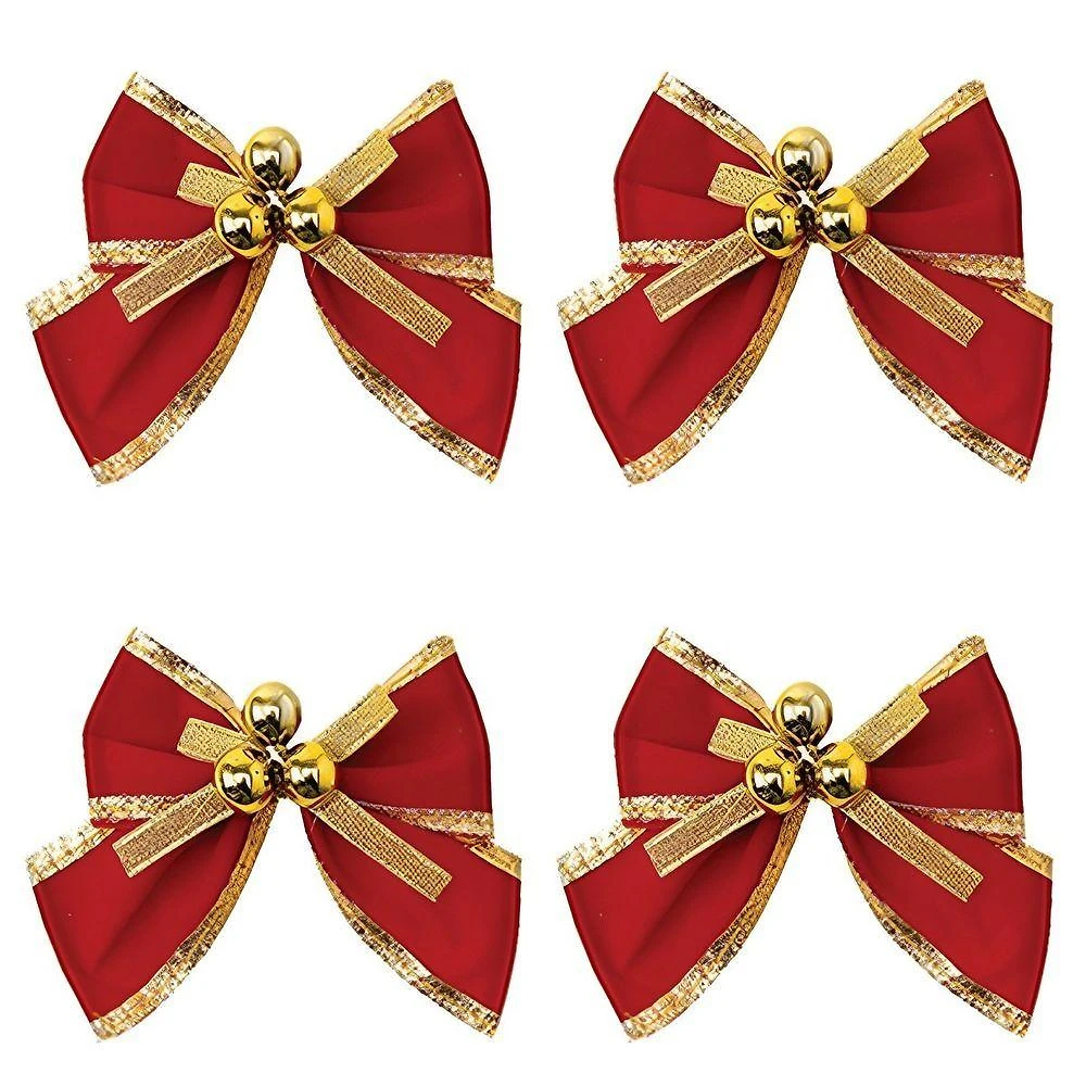 Kit 40 Laços De Bolinhas Pingentes Dourado Brilhante 10cm