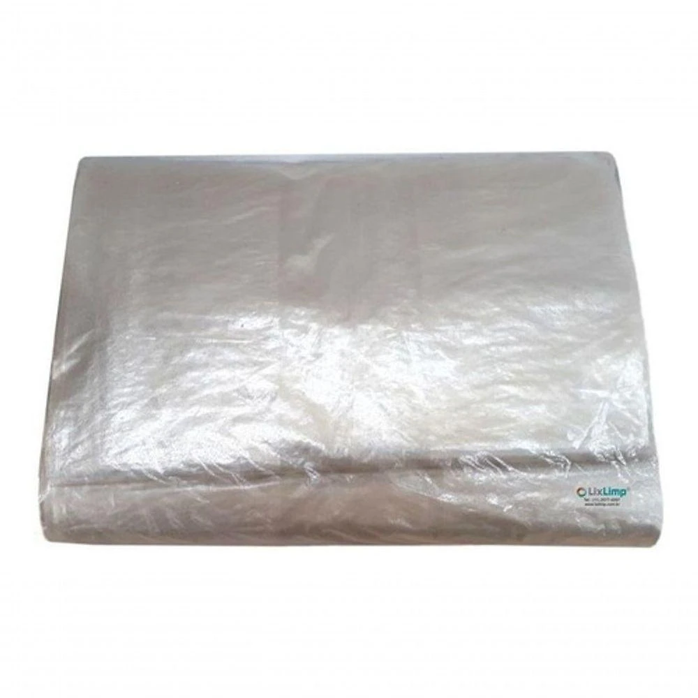 Sacos para Lixo Transparente 200 Litros Normal 100UN em Plástico Resistente Higipack